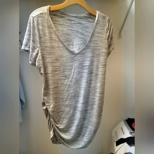 Motherhood large gray shirt with side ruching